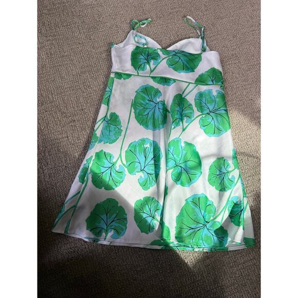 Diane Von Furstenberg nighty lingerie dress palm leaf women’s M - Picture 2 of 6